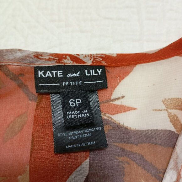 Kate & Lily Maxi Dress Womens Petite Floral Wrap 6P Sleeveless Lightweight - Picture 2 of 10